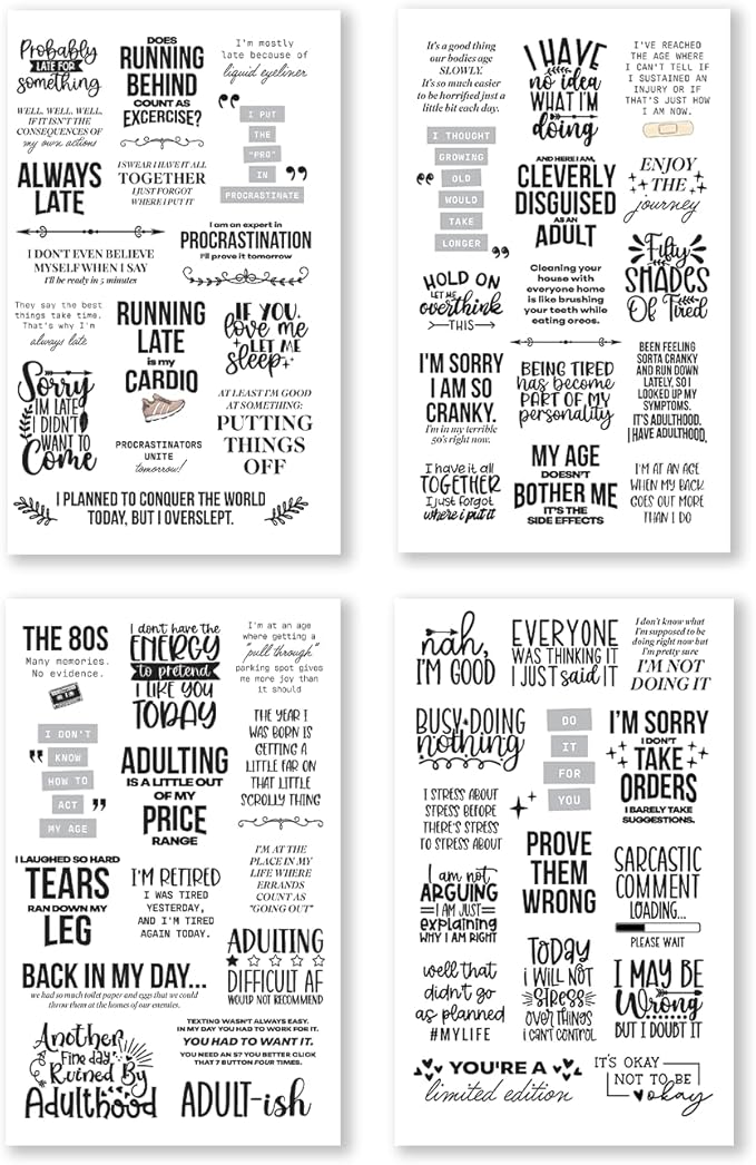 There is a Quote for That – Funny, Witty & Inspirational Planner Sticker Book for Adults – Bold Typography Stickers for Journals, Scrapbooks, and Bullet Planning