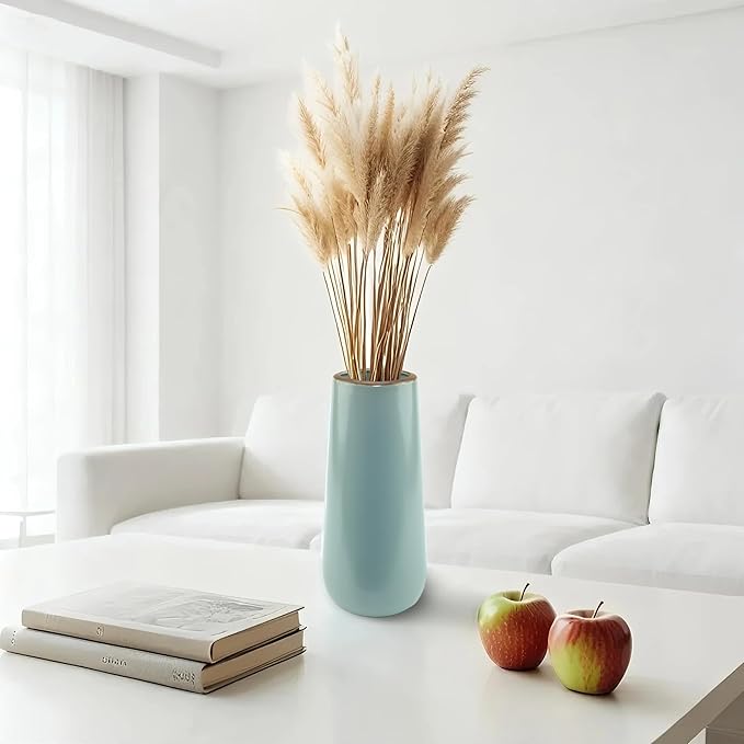 8-inch ice Cracked Glazed Ceramic vase, Modern Eastern Style Ceramic vase, Dining Table, Central Living Room Shelf Decoration (TQ01)