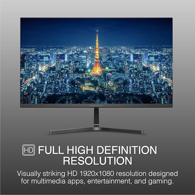 Packard Bell airFrame 21" FHD Monitor, 1920x1080, Ultrawide, VESA Mount Compatible, Tilt Adjustment, HDMI/VGA, Slim Bezel, for Home, Office, and Light Gaming