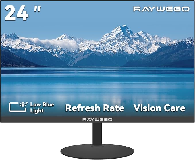 24-inch Flat Gaming Computer Monitor IPS FHD(1920×1080P), 99% sRGB,1ms Response Time, 250cd/m²,AMD Freesync, Crosshair & Eye-Care Tech,Low Blue Light,HDMI×2,Supports Wall-Mounted