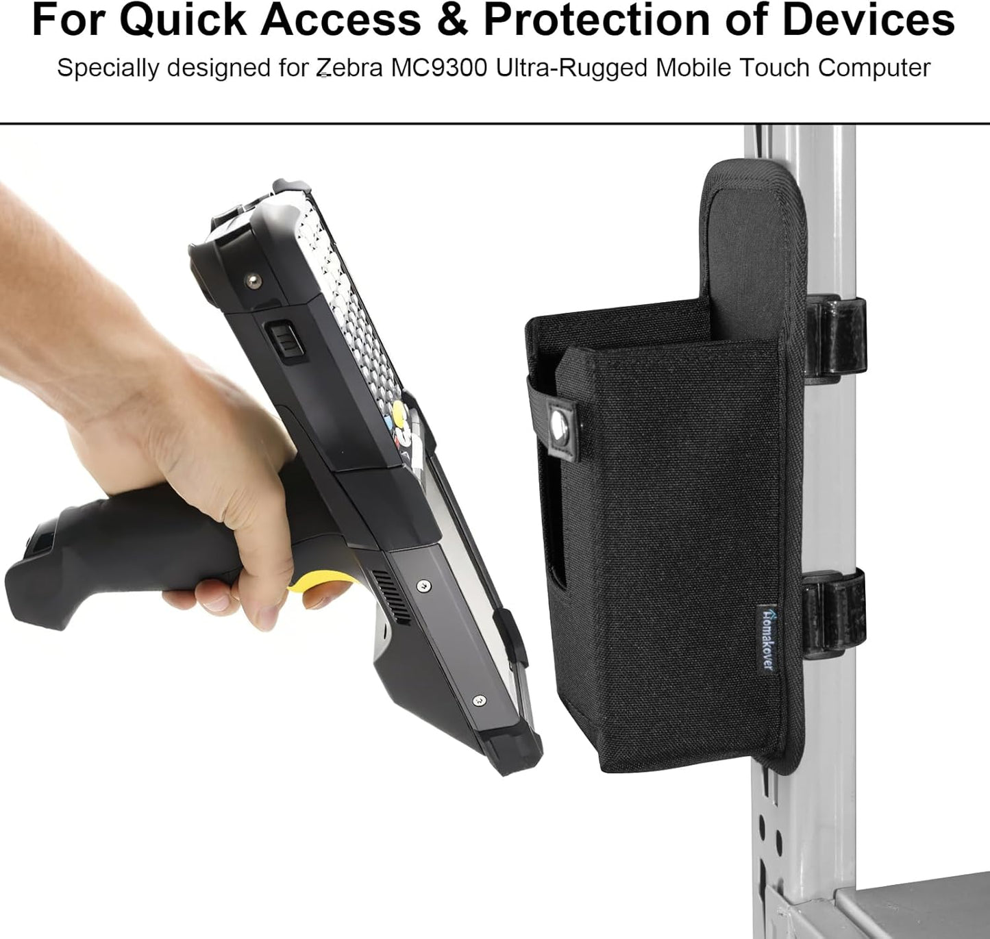 Zebra Barcode Scanner Holster - Ultra-Rugged Ballistic Nylon Carrying Case Pouch | Secure Fastener Straps