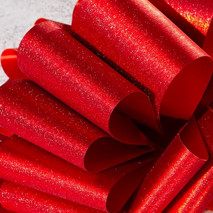 Pull Bows for Gifts– 10 Inch 2 Pack Romantic Red Brushed Glitter Bows for Christmas Present, Valentine’s Day, Weddings, Birthdays & DIY Holiday Decorations