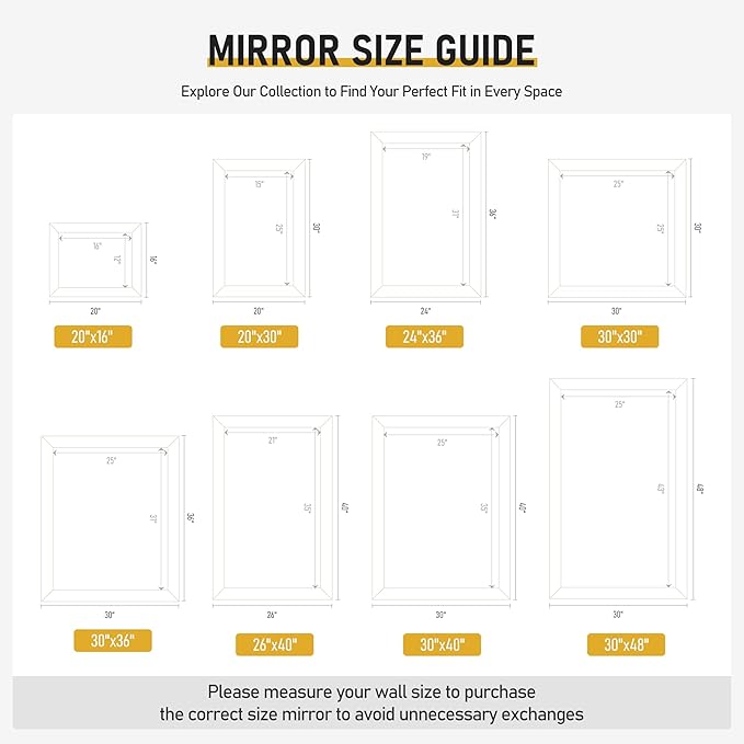 CULER White Wall Mirror for Bathroom,Rectangle Rustic 24 x 36 inch Hanging Vanity Mirrors with Wood Grain Pattern for Living Room,Bedroom,Entryway (24x36 inch, White)