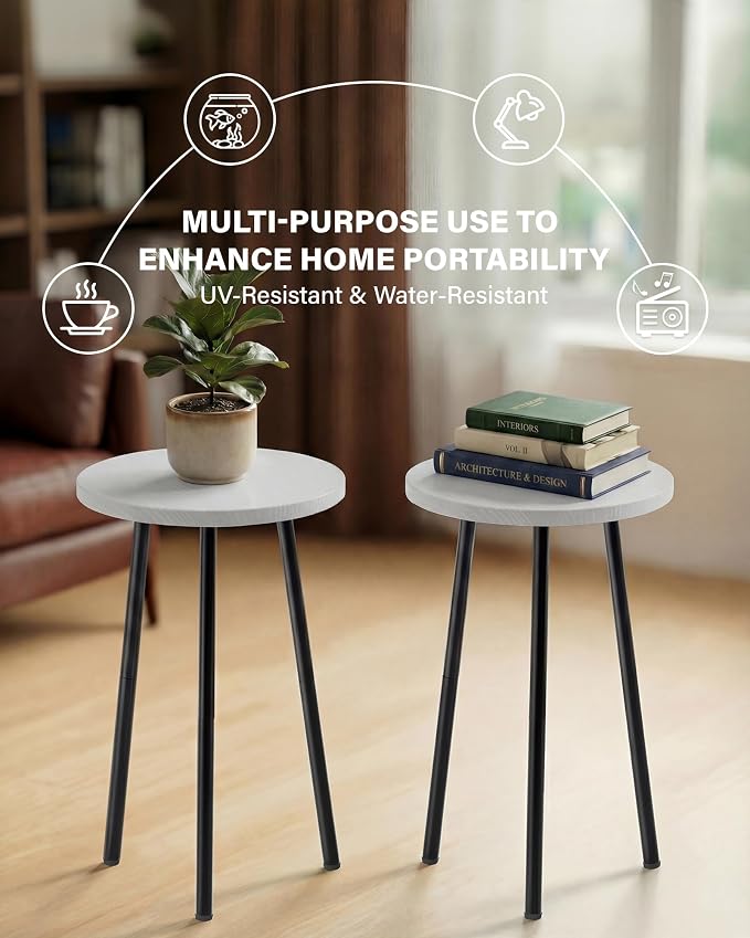 Plant Stand Indoor Outdoor: 2 Pack Indoor Plant Stand 20'' Convertible Multi-purpose Holder - Mid Century Modern Decor - Tall Plant Table for Living Room/Balcony/Garden/Patio