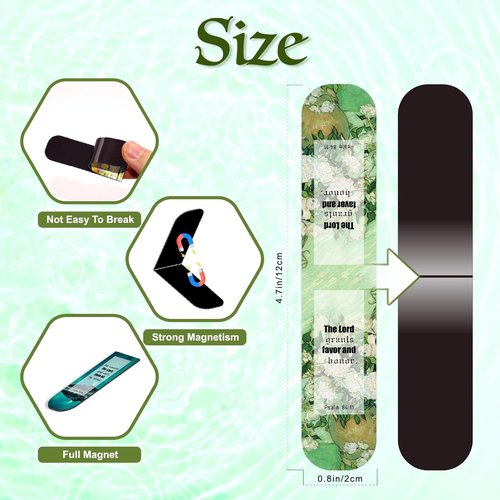 Christian Magnetic Bookmarks - 104 Pcs Bible Page Markers for Reading, School & Office Use