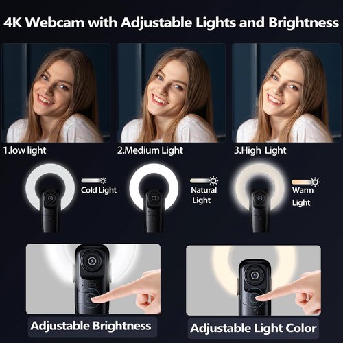 4K Webcam - High-Definition USB Camera with Microphone & Auto-Focus for PC | Perfect for Zoom & Skype
