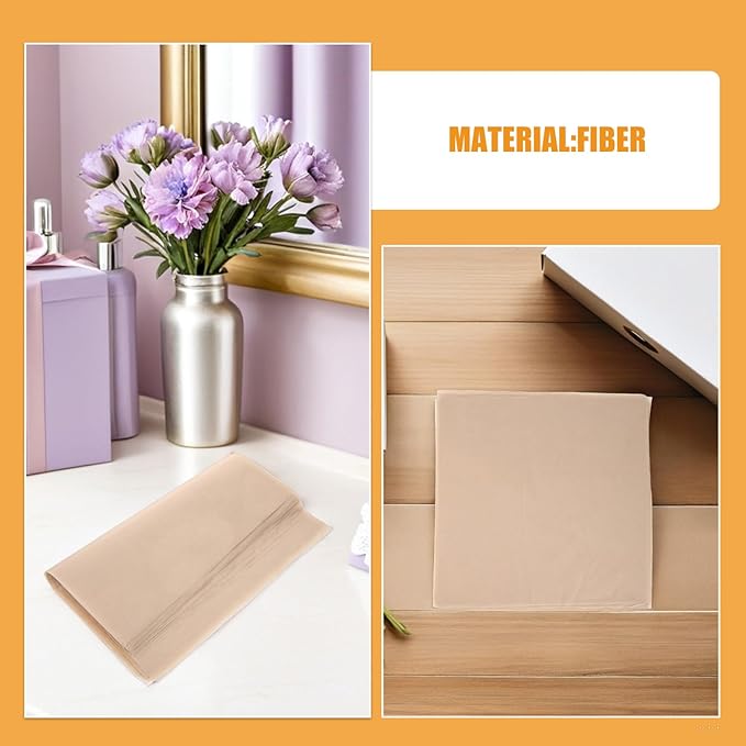 IDEANATEGRATE 100pcs Tissue Flower Wrapping Paper - Beige 11.8"x11.8" Waterproof Floral Bouquet Wraps for Florist Packaging Bouquet Arrangement Supplies