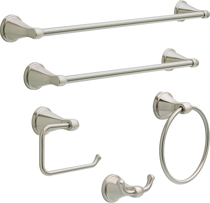 Delta Faucet Becker (1-Pack) Towel/Robe Hook for Bathroom, SpotShield Brushed Nickel, Wall Mounted BCK35-DN