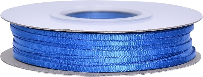 YAMA Royal Blue Double Faced Satin Ribbon 1/8 Inch 100 Yards Ribbon for Gift Wrapping Crafts Hair Bows Wedding Party Decoration