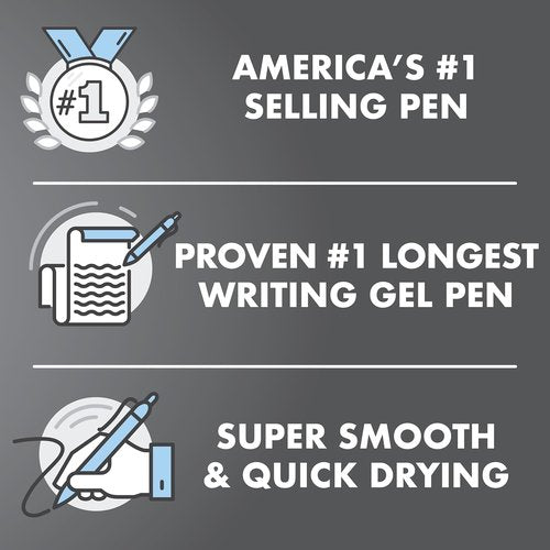 Pilot G2 Gel Roller Pens - Smooth Writing Fine Point 0.7mm - Black Ink, Pack of 5