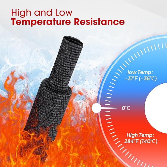 2 in 1 Heat Shrink Braided Sleeving Fabric Tubing-Ideal fit Irregular Shape Hose/Cable/Wire (3/4"(19mm), 60FT)