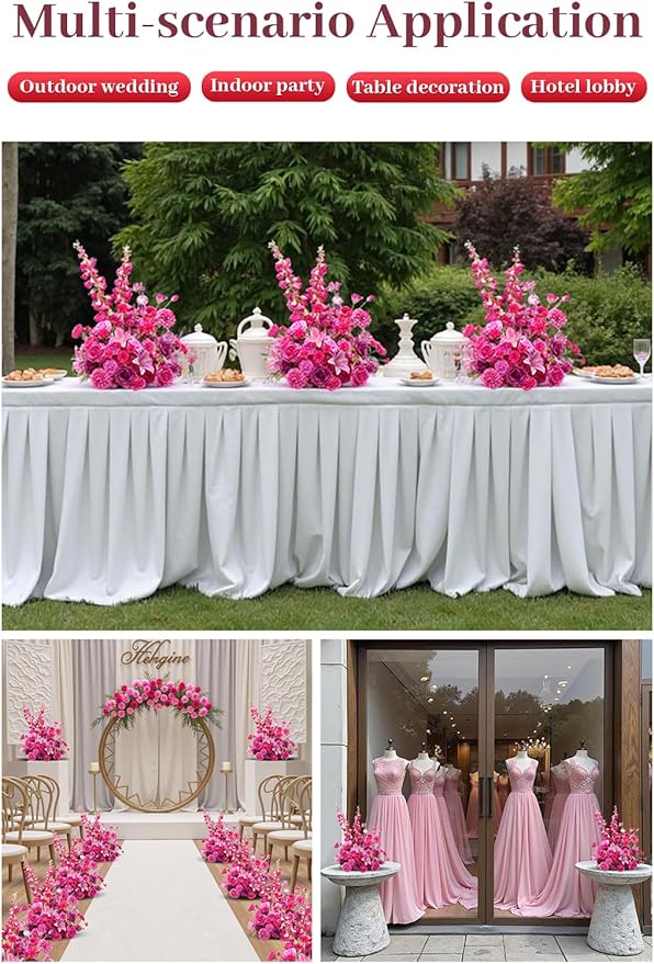 2pcs 19inch Hot Pink Free Standing Flowers Ball Bouquet Artificial Rose Arrangements Balls for Wedding Centerpieces Tables Chair Aisle Runner Flowers Decoration