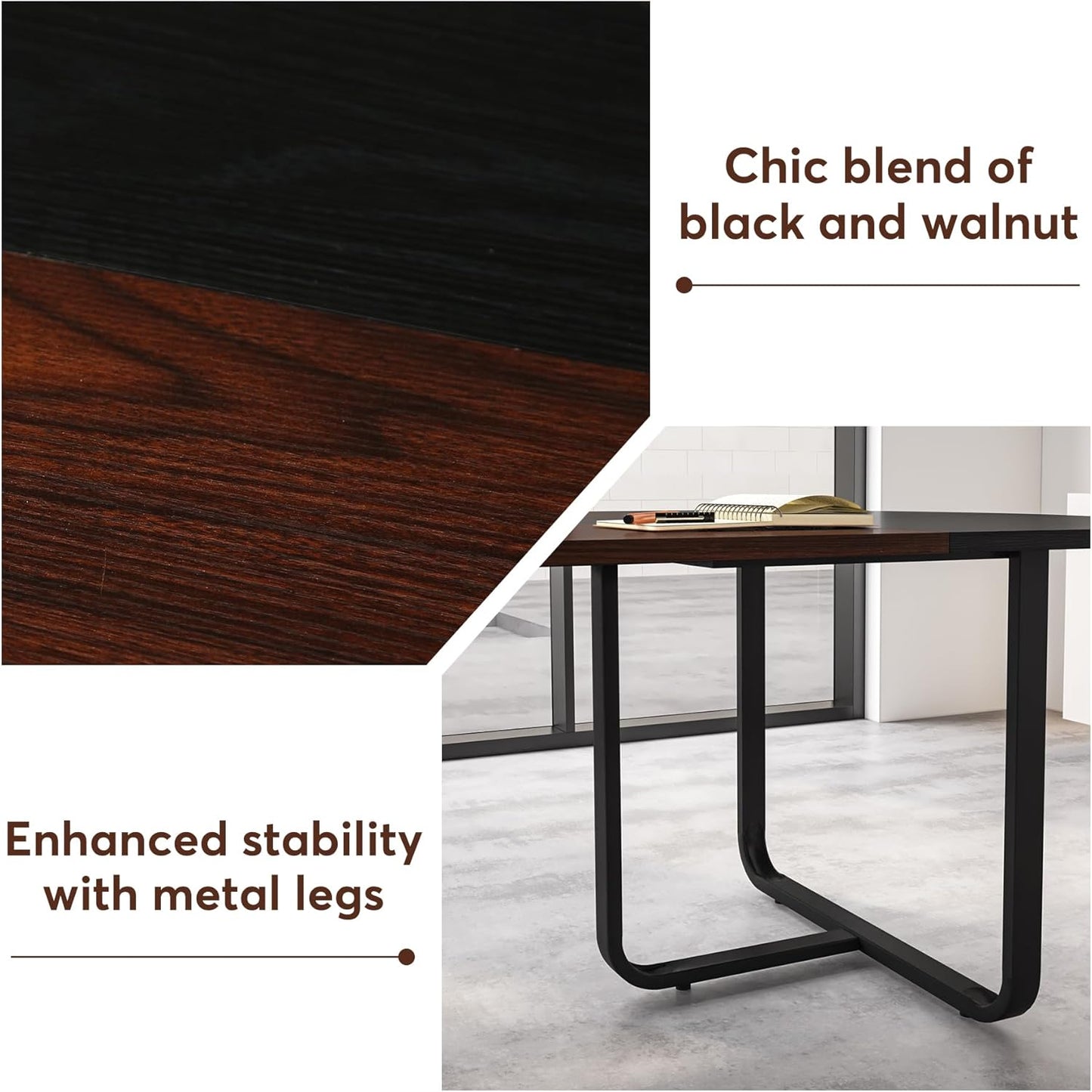 Tribesigns 6FT Oval Conference Table - Two-Tone Curved Design for Office Meetings | Seats 4-6