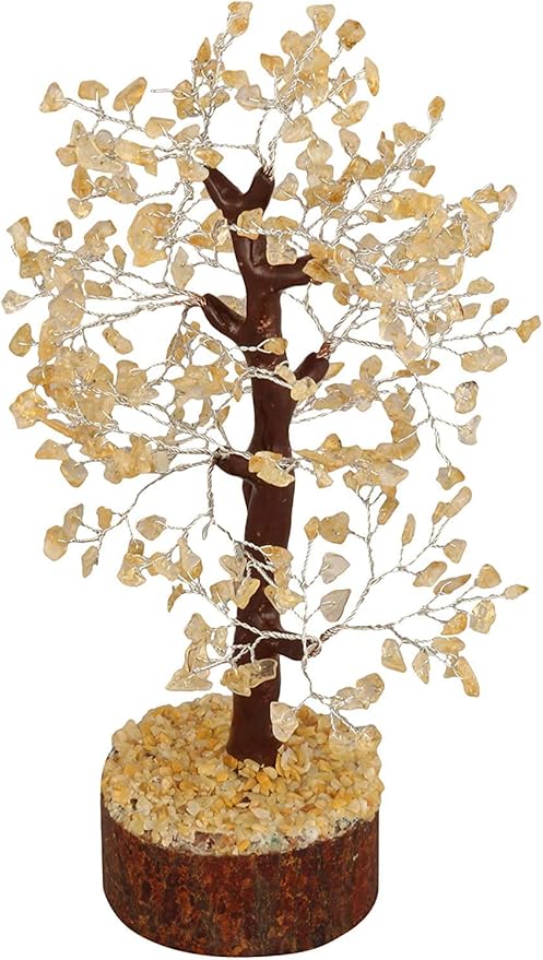 Citrine - Gemstone Tree - Feng Shui Money Tree - Crystal Tree for Positive Energy - Money Crystal Stone - Crystal Tree - Spiritual Gift - Good Table Decor - Bonsai Tree - Positive Energy