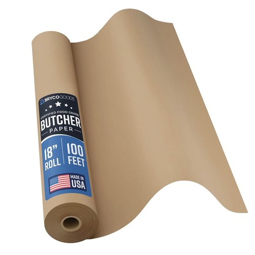 Brown Kraft Butcher Paper Roll - Food-Grade 18" x 100' | Durable Unbleached Paper for BBQ & Smoking Meat
