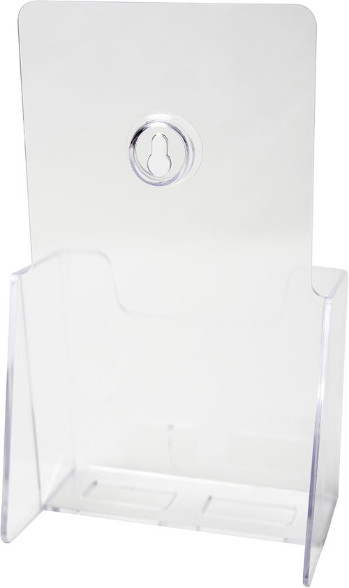 Clear-Ad LHF-K200 - Clear Acrylic Wall Mount Time Card Holder | Versatile 4x9 Display Rack (Pack of 10)