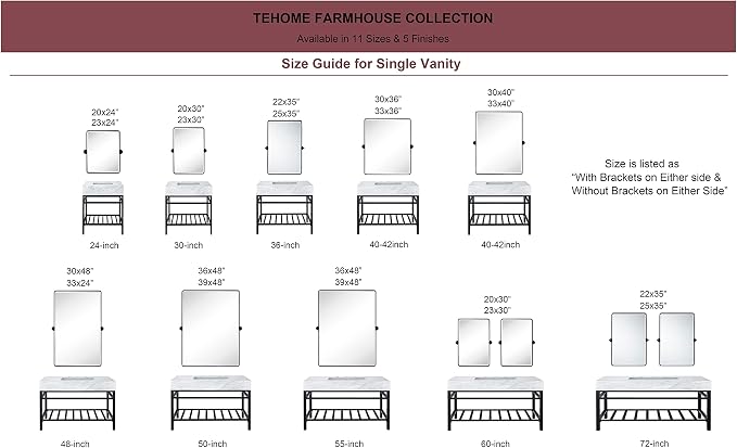 TEHOME Pivot Mirror for Bathroom Matt Black Tilt Beveled Mirror Rectangle Bathroom Mirror Pivoting Metal Framed Vanity Mirrors for Wall, Vertical, Overall 22.91 x 24 inches (Mirrror 19 x 24 inches)