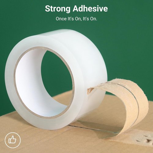 Mukawa Heavy Duty Packing Tape - 12 Rolls of 2.7mil Thick Clear Tape | 720 Yards, 1.88" x 60 Yards Each Roll, Holds 100 Pounds