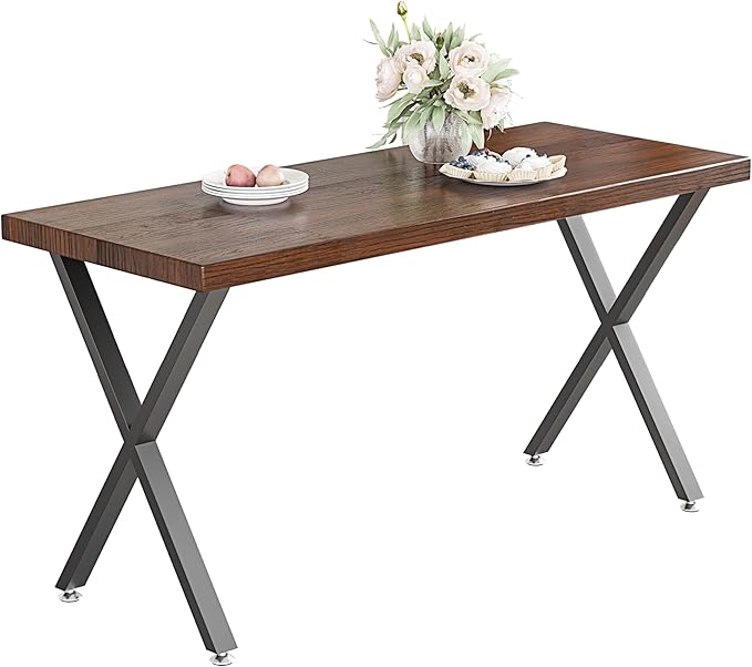 Heavy Duty 28 Inch X-Shaped Metal Table Legs Set of 2, 1000 LBS Load Capacity, 100% Iron Industrial X-Frame Legs for Dining Table, Office Desk, Workbench, Rust-Proof & Corrosion Resistant, Black