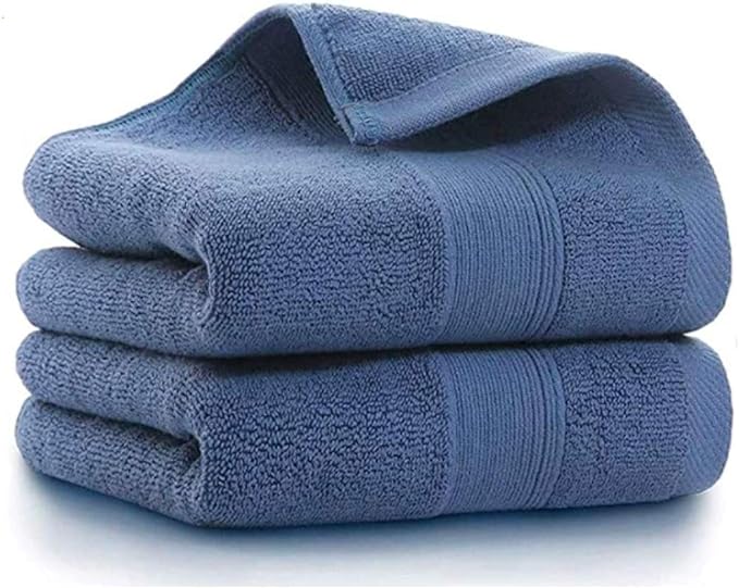 LRUUIDDE Bathroom Hand Towels 2 Set,Cotton Hand Towel for Bath, Hand, Face, Kitchen, Super Soft, Highly Absorbent, Machine Washable, Size 14" x 30" (Blue)…