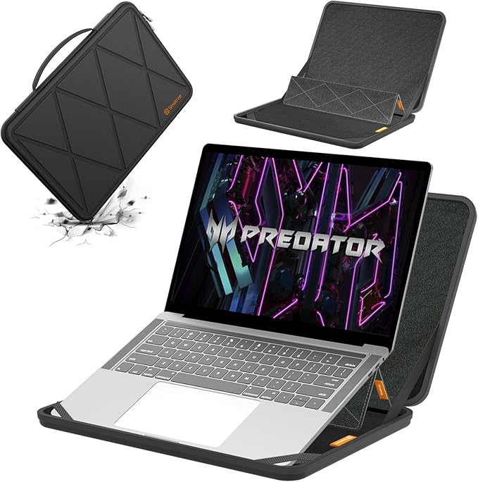 Smatree MS56 Hard EVA Protective Sleeve with Stand Compatible for 14 inch Acer Swift 14 AI Copilot+PC, for 14.5 inch Acer Swift Go 14 AI Copilot+PC, for 14inch Predator Triton 300 SE PT314/Triton 14