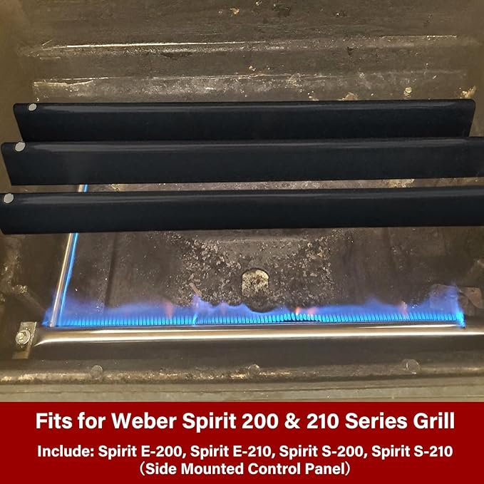 GasSaf 21.5 Flavorizer Bar, 27 Grill Burner for Weber Spirit 200, E-210, S-200, S-210, E-210NG (Side Control), Spirit 500, Genesis Silver A, Grill Insert Replacement Parts for Weber 7534 7535 7507