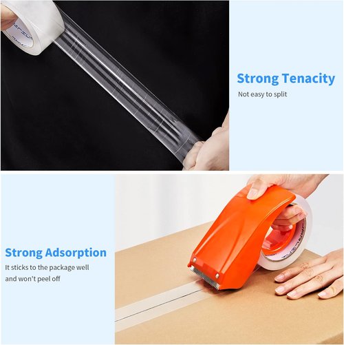 JARLINK Heavy Duty Clear Packing Tape - 24 Rolls, 2.8mil Thickness, 1.88" Wide, 60 Yards Each