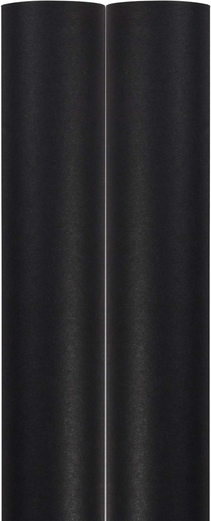 JAM Paper Gift Wrap - Matte Wrapping Paper - 50 Sq Ft Total (30 in x 10 Ft Each) - Matte Black - 2 Rolls/Pack