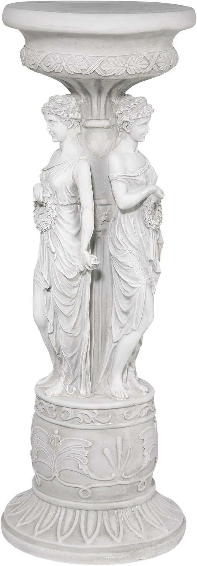 Design Toscano KY992 Chatsworth Manor Neoclassical Pedestal Column Plant Stand, Antique Stone