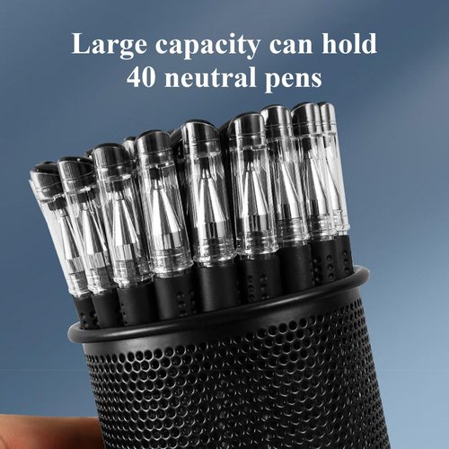 M&G Pen Holder - 6 Pack Mesh Desk Organizer for Office | Stylish Black Pencil Cup