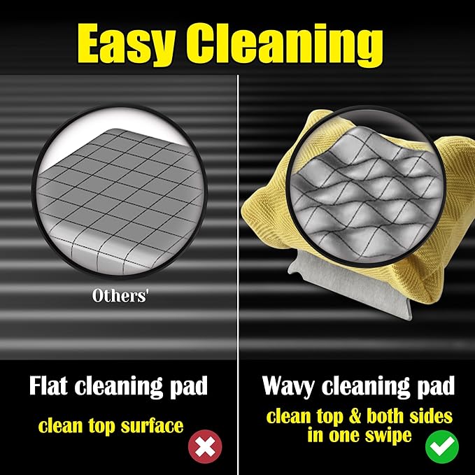 GRILLART Grill Brush for Outdoor Grill Bristle Free - Reinforced Grill Cleaner Scraper BBQ Brush - Replaceable Head Barbecue Grill Cleaning Brush - Safe BBQ Accessories Grill Tools - Gifts for Men/Dad