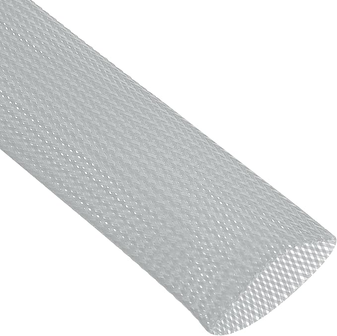 uxcell Expandable Sleeving, 1 1/2-inch 25ft Cable Sleeve, Gray