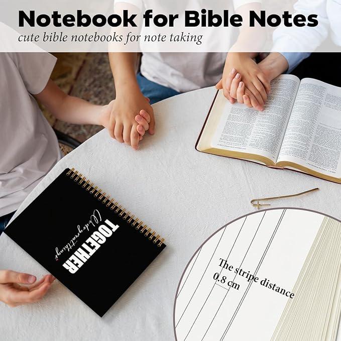 DSHFG Black Journal Notebook Team Gifts for Employees, Black Journaling Notebooks Appreciation Gifts, Notebooks for Work Office Supplies,Together We Do Great Things, 5.5x8.3