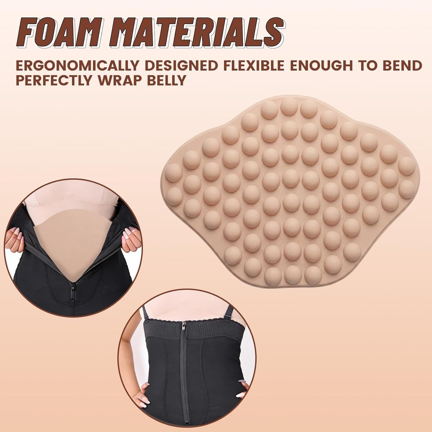 Skiennix Lipo Foam Compression Board - 2 Pcs Napped Abdominal Boards for Post-Surgery Recovery | Skin Color