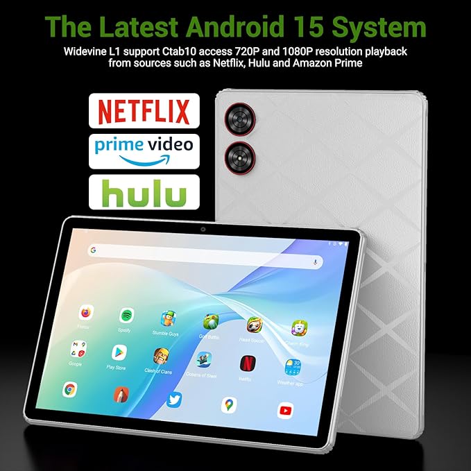 DEZLTID 2025 Tablet 11 inch Android 15 Tablets with Keyboard Stylus Mouse: 2K IPS Tablette (2000x1200), 36GB+256GB(2TB TF)-Gray