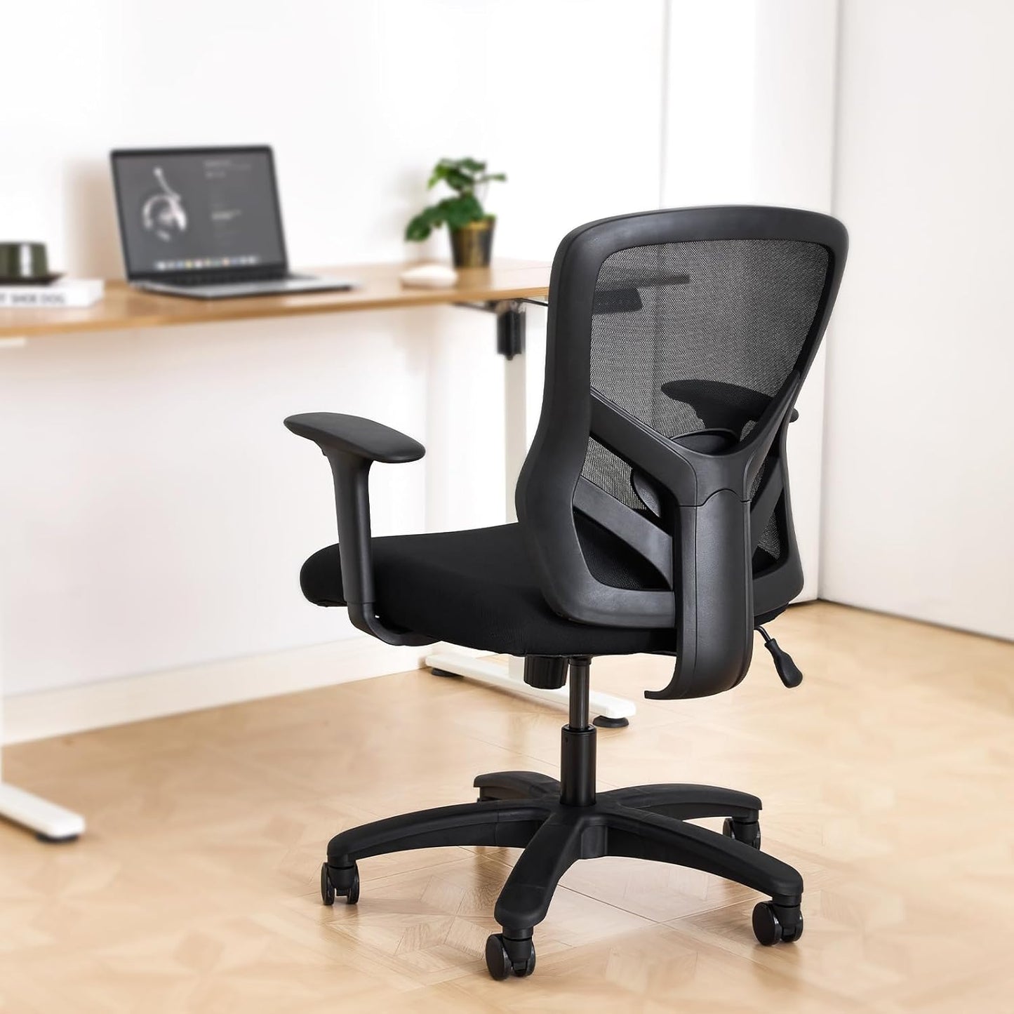 YFO Big and Tall Office Chair - Heavy Duty Ergonomic Mesh with Adjustable Lumbar Support | 500LBS Capacity, Black