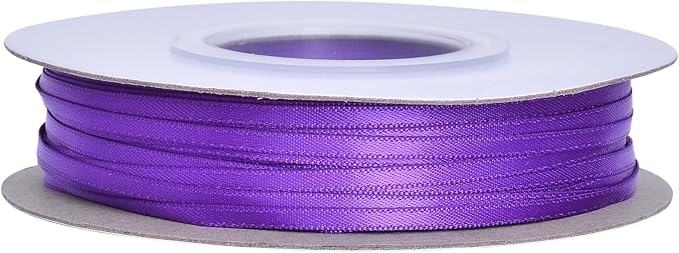 YAMA Purple Double Faced Satin Ribbon 1/8 Inch 100 Yards Ribbon for Gift Wrapping Crafts Hair Bows Wedding Party Decoration