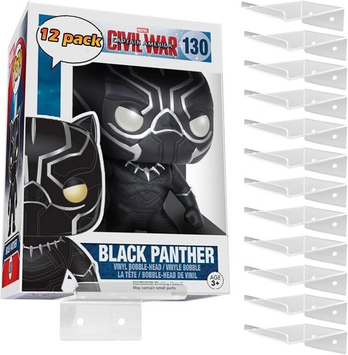 Clear Acrylic Shelf - 12 Pack Wall Display for Funko Pop Boxes & Collectible Action Figures