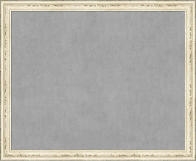 Amanti Art White Framed Magnetic Board 36x44 X-Large Vision Board for use with Magnets, 100% Metal Sheet to Display Items as Office Decor or for Home Organization in mudroom, Kitchen or Kids Room