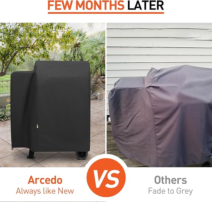 Arcedo Grill Cover Compatible with Pit Boss Lexington 500, Lexington 540, Pro 600 and Tailgater, Heavy Duty Waterproof Wood Pellet Smoker Cover, All Weather Protection for Onyx Edition Grill