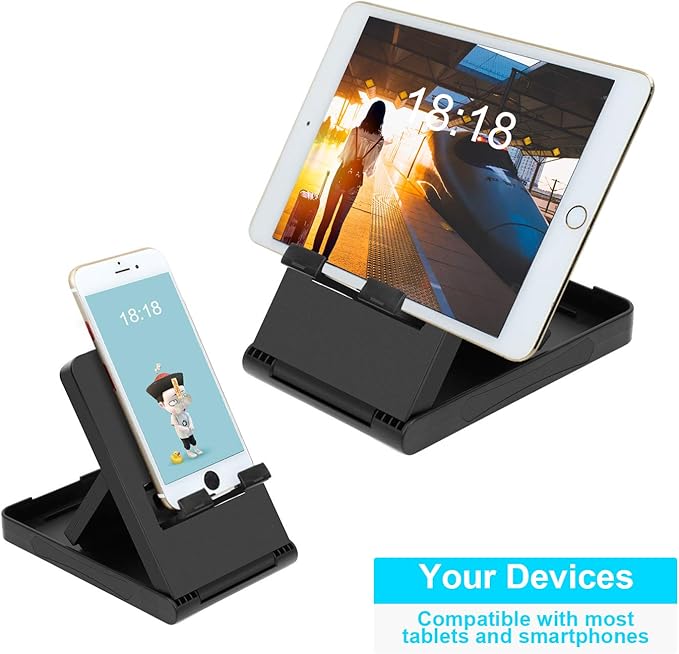 Y.D.F Stand for Nintendo Switch Compact Foldable Multi Angle Holder Play Stand Compatible with Switch/Lite/OLED IPad iPhone Samsung Galaxy Tab Android Phones Tablets E-Reader