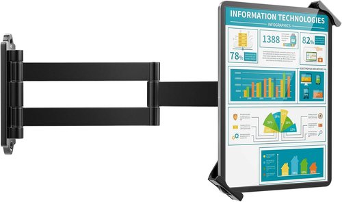 AboveTEK Tablet Wall Mount - 360° Rotating Holder with Anti-Theft Security Lock | Fits 7"-11" Tablets (Black)