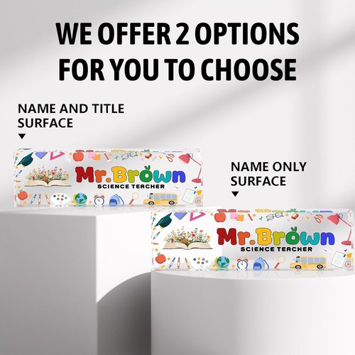 MYZDA28 Custom Desk Name Plate - Personalized Acrylic Office Decor for Men & Women | Perfect Employee Appreciation Gift