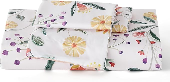 Bedsure Duvet Cover Queen Size - Reversible Floral Duvet Cover Set with Zipper Closure, 3 Pieces Pale Blush Bedding Set with 8 Corner Ties and 2 Pillow Shams 20"x26"
