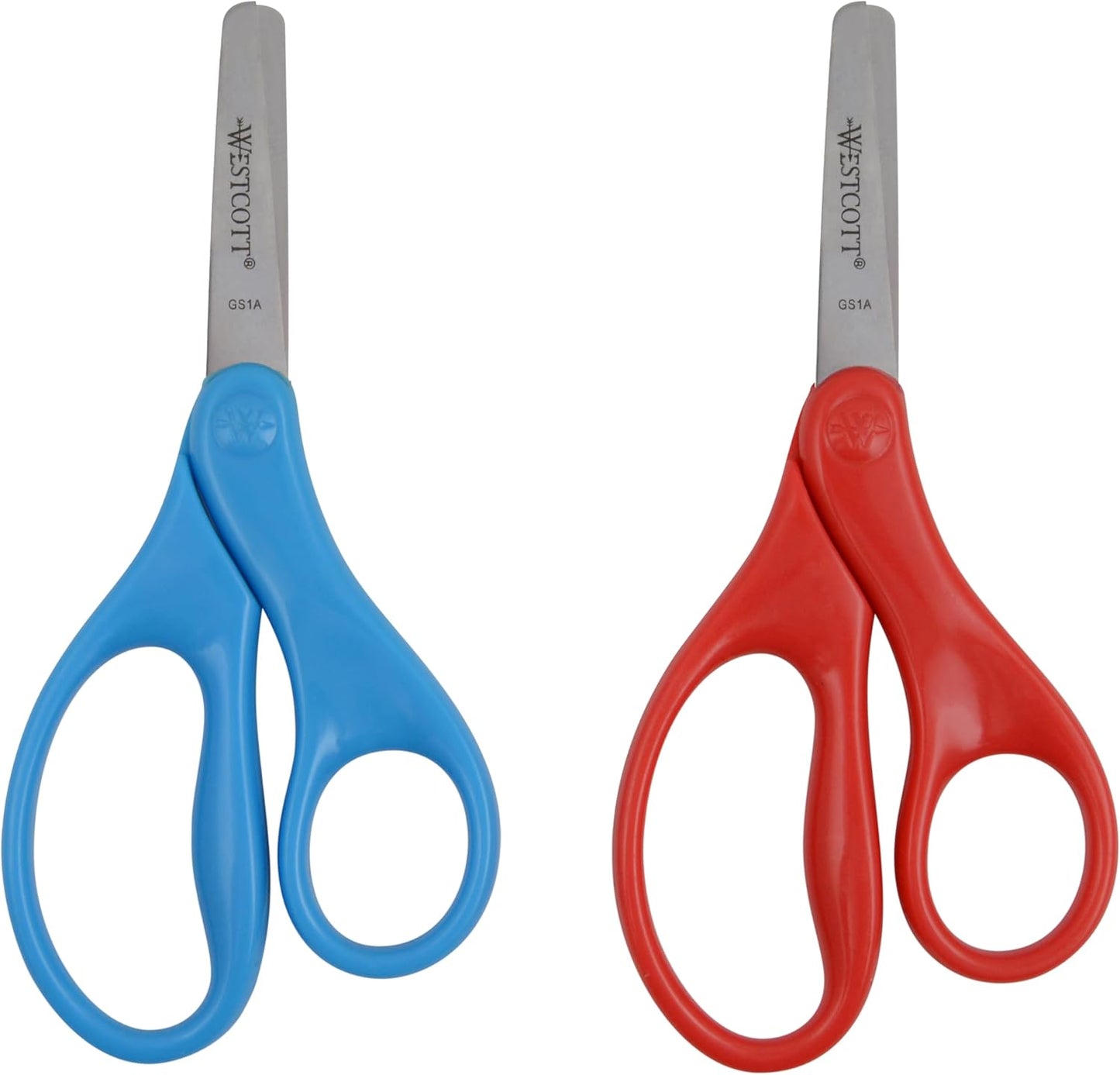 Westcott 5" Blunt-Tip Scissors for Kids - Durable School & Craft Scissors in Red or Blue