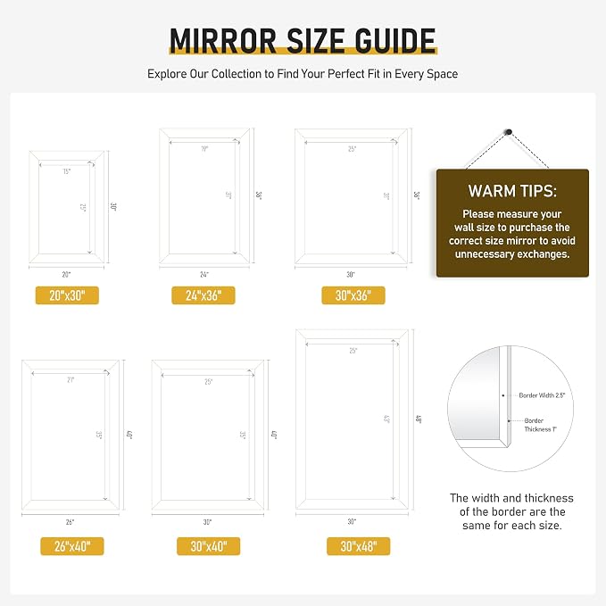 CULER Rustic Wood Wall Mirror for Bathroom,Rectangle 24 x 36 inch Hanging Black Mirrors with Wooden Frame for Living Room,Bedroom,Entryway(Dark Walnut)
