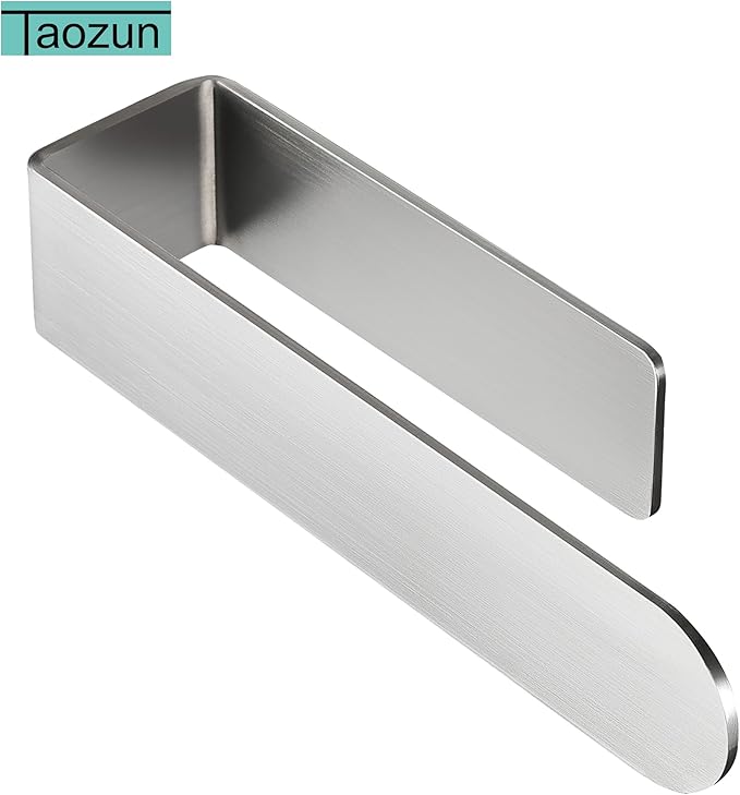 Taozun Hand Towel Holder/Hand Towel Ring - Self Adhesive Bathroom Towel Bar Stick on Wall, SUS 304 Stainless Steel Brushed