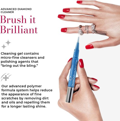 Connoisseurs Diamond Dazzle Stik - Portable Jewelry Cleaner for Rings & Precious Stones - Enhance Sparkle & Shine
