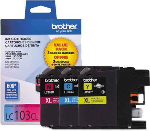 Brother LC1033PKS High-Yield Ink Cartridges - 600 Page-Yield | Cyan, Magenta, Yellow - 3 Pack