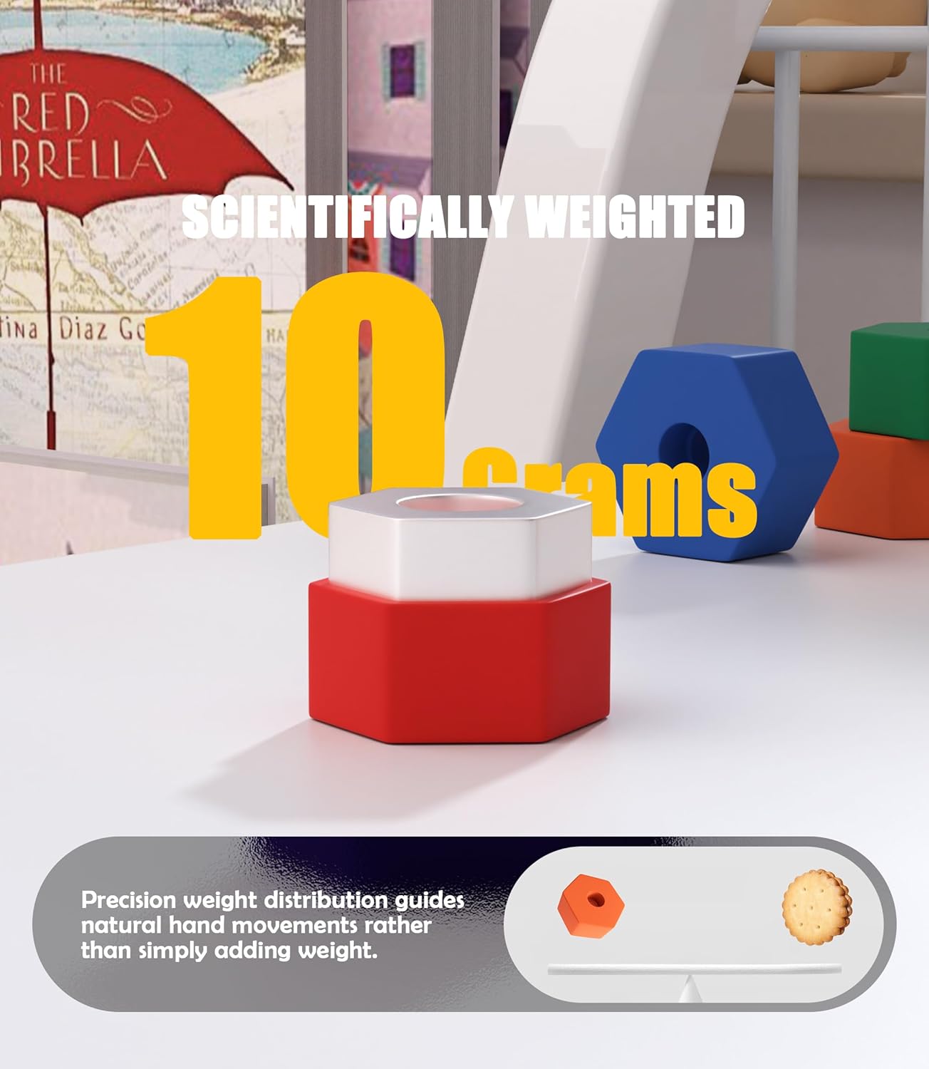 Skiennix Weighted Pencil Grips - 6-Pack Silicone Handwriting Aids for Autism & ADHD | Posture Correction